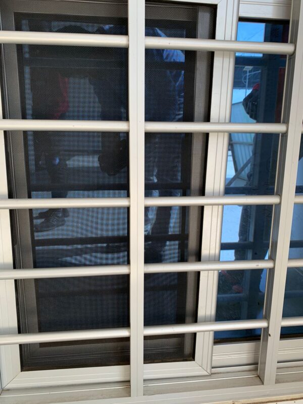 Aluminium Window With Fly Screen & Burglar Bars - Silver - Image 3