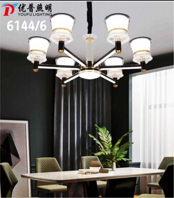 D-02 Elegant Chandelier 6 Led Dropping Lights